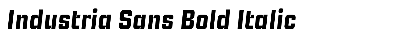 Industria Sans Bold Italic